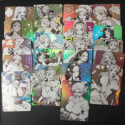 花开卡拍第47期（11月16号周日截拍，品控勿拍!!!拍品不寄存，运费5元，自制卡难免瑕疵，可能存在轻微撞角爆边等出厂瑕疵，品控介意勿拍！） - 燎原 海贼同人 彩闪21张