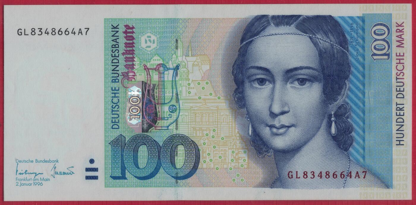 德国1996年100马克 P-46 实物图 UNC