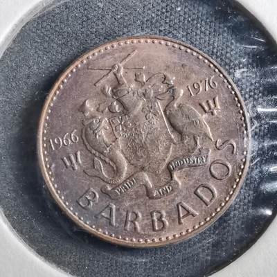 沼泽如烟--第902场 - 巴巴多斯1976年一分纪念币