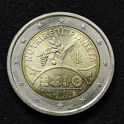 【全场包邮】纯粹捡漏拍476场（免费代拍第13场）调整中 - 意大利2015年2欧元米兰世博会双色纪念币