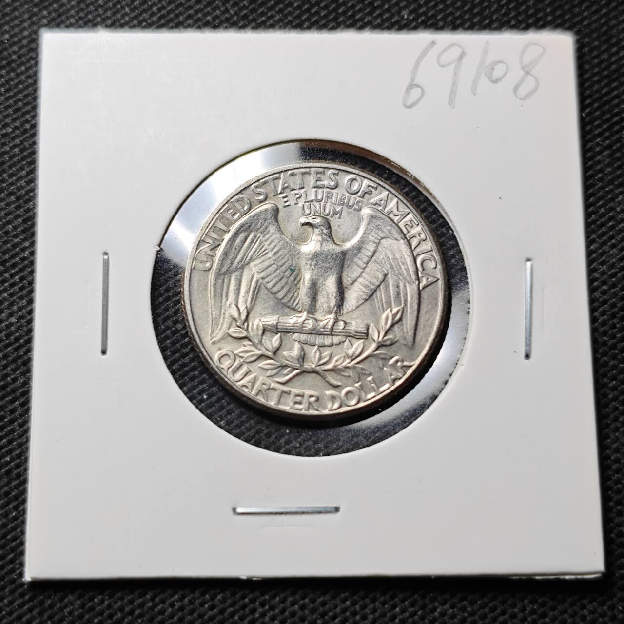 KK钱币收藏小铺  第369场  2月预留时间 周末发货  1971美国25分 好品