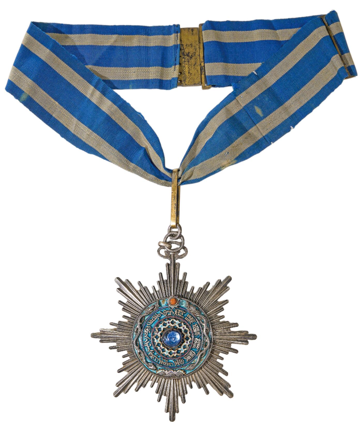 中新泰星2025年秋拍 徽章 纪念章及金银器专场 清代三等第一御赐双龙宝星勋章一枚