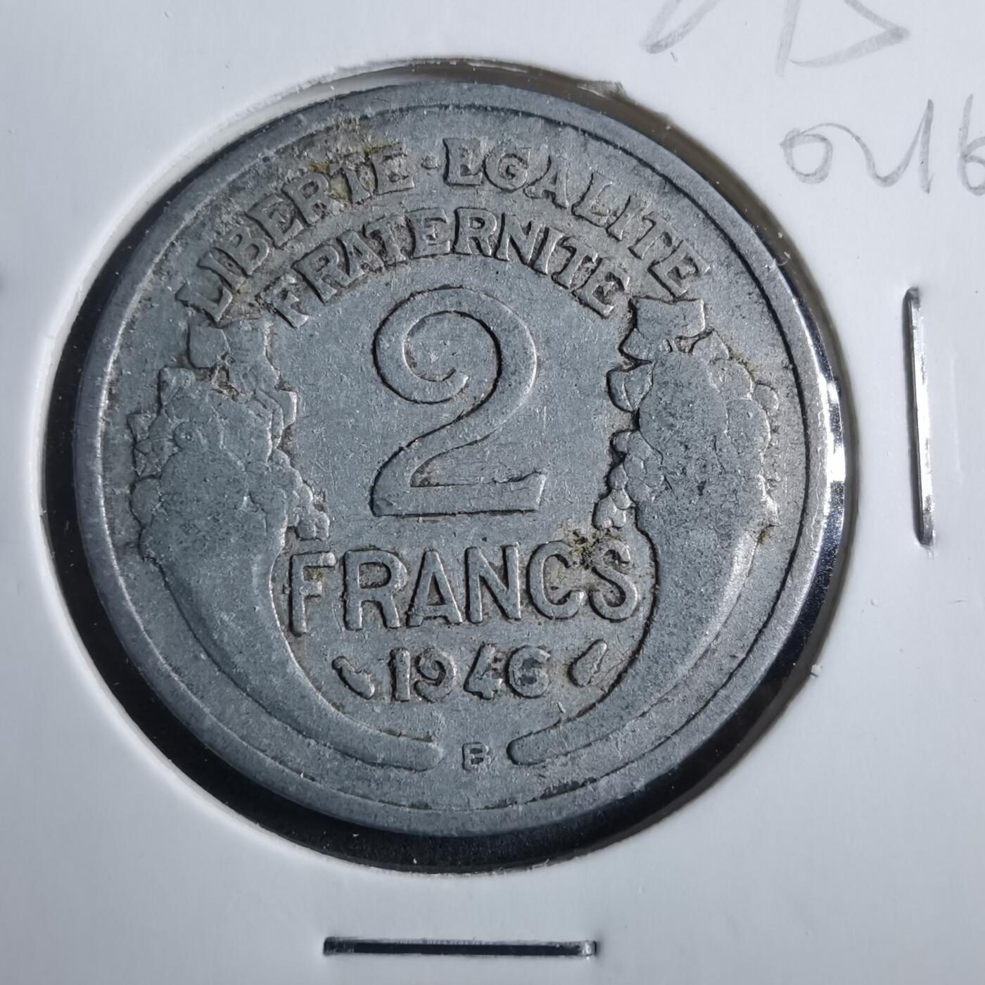 沼泽如烟--第902场 法国1946年2法郎 B版