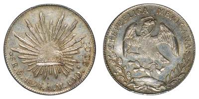 中新泰星2025年秋拍 钱币纪念章专场 - 墨西哥鹰洋8瑞尔银币一枚