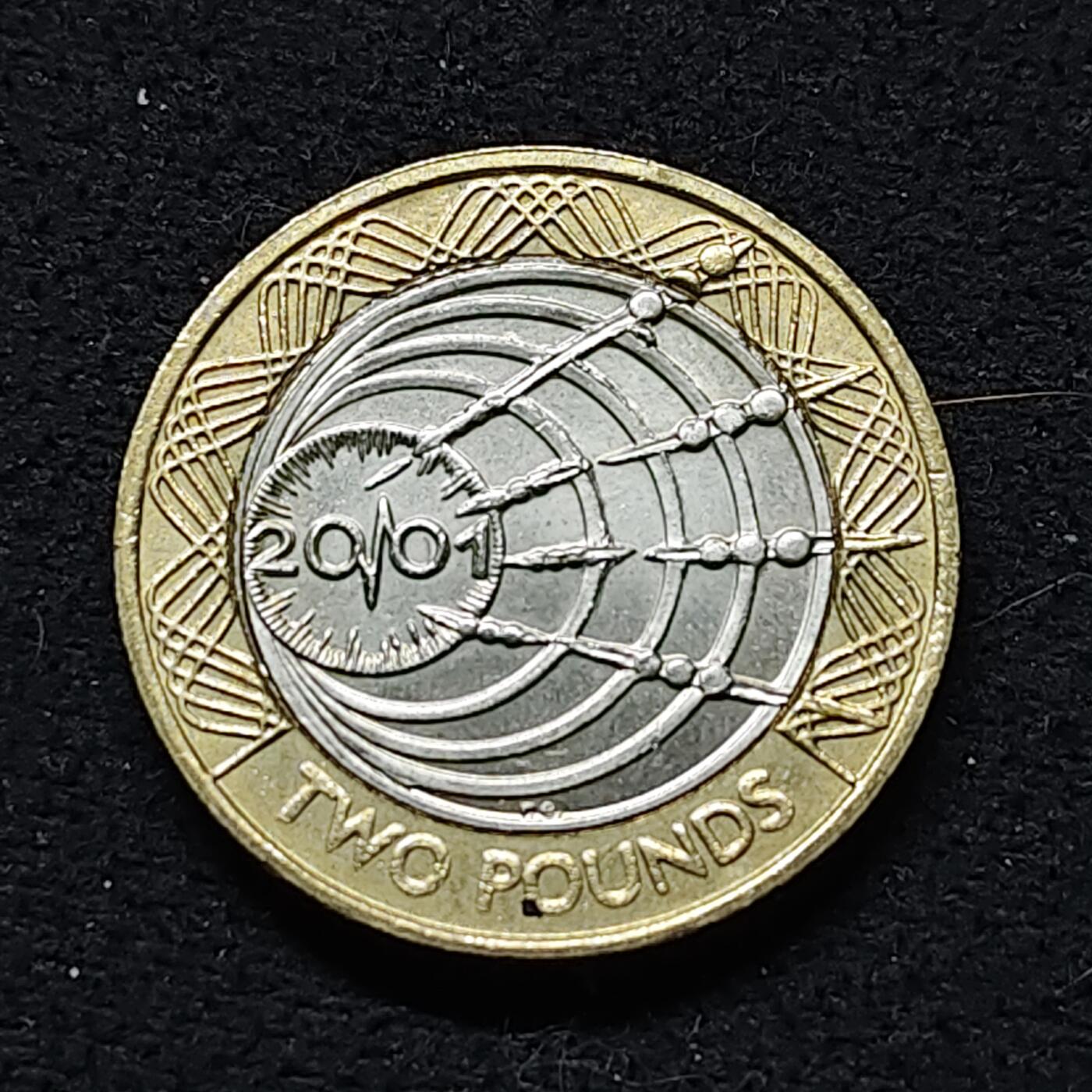 【全场包邮】纯粹捡漏拍476场（免费代拍第13场）调整中 英国2001年2镑马可尼电报100周年双色纪念币