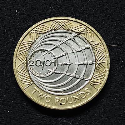 【全场包邮】纯粹捡漏拍476场（免费代拍第13场）调整中 - 英国2001年2镑马可尼电报100周年双色纪念币