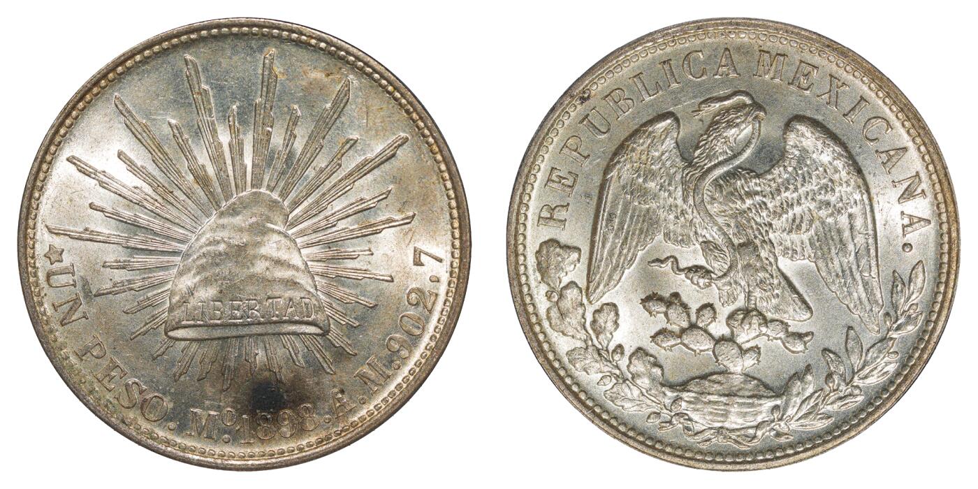 中新泰星2025年秋拍 钱币纪念章专场 墨西哥鹰洋8瑞尔银币一枚