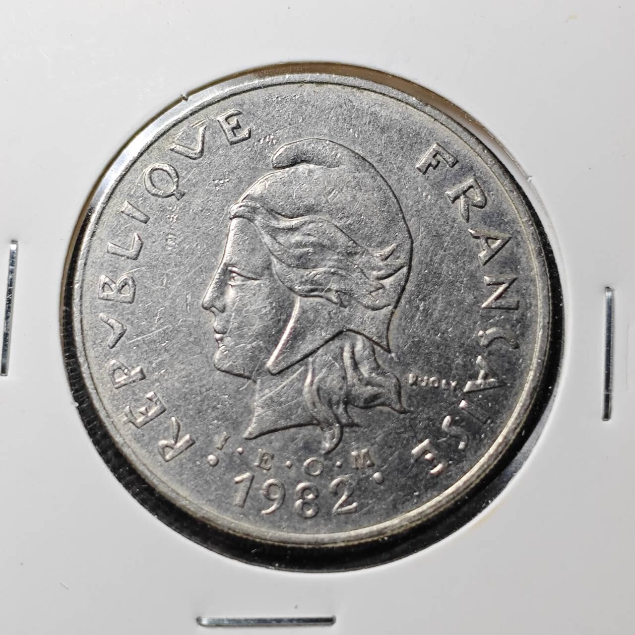 KK钱币收藏小铺  第369场  2月预留时间 周末发货  法属波利尼西亚50法郎