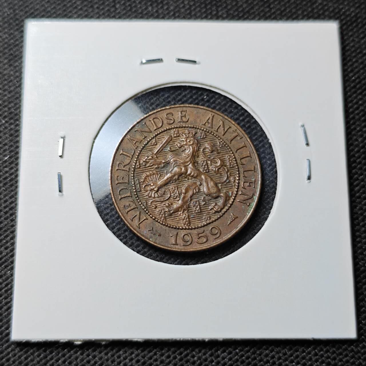 KK钱币收藏小铺  第369场  2月预留时间 周末发货  荷属安地列斯2.5分铜币