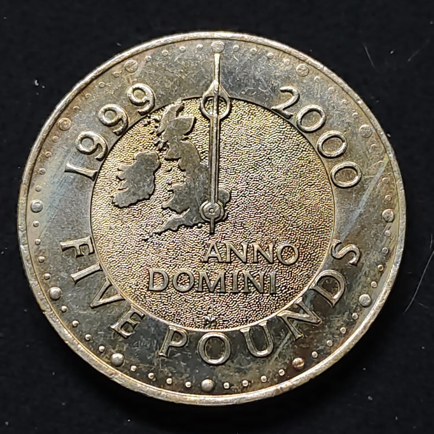 【全场包邮】纯粹捡漏拍476场（免费代拍第13场）调整中 英国2000年5镑千禧年克朗型纪念币