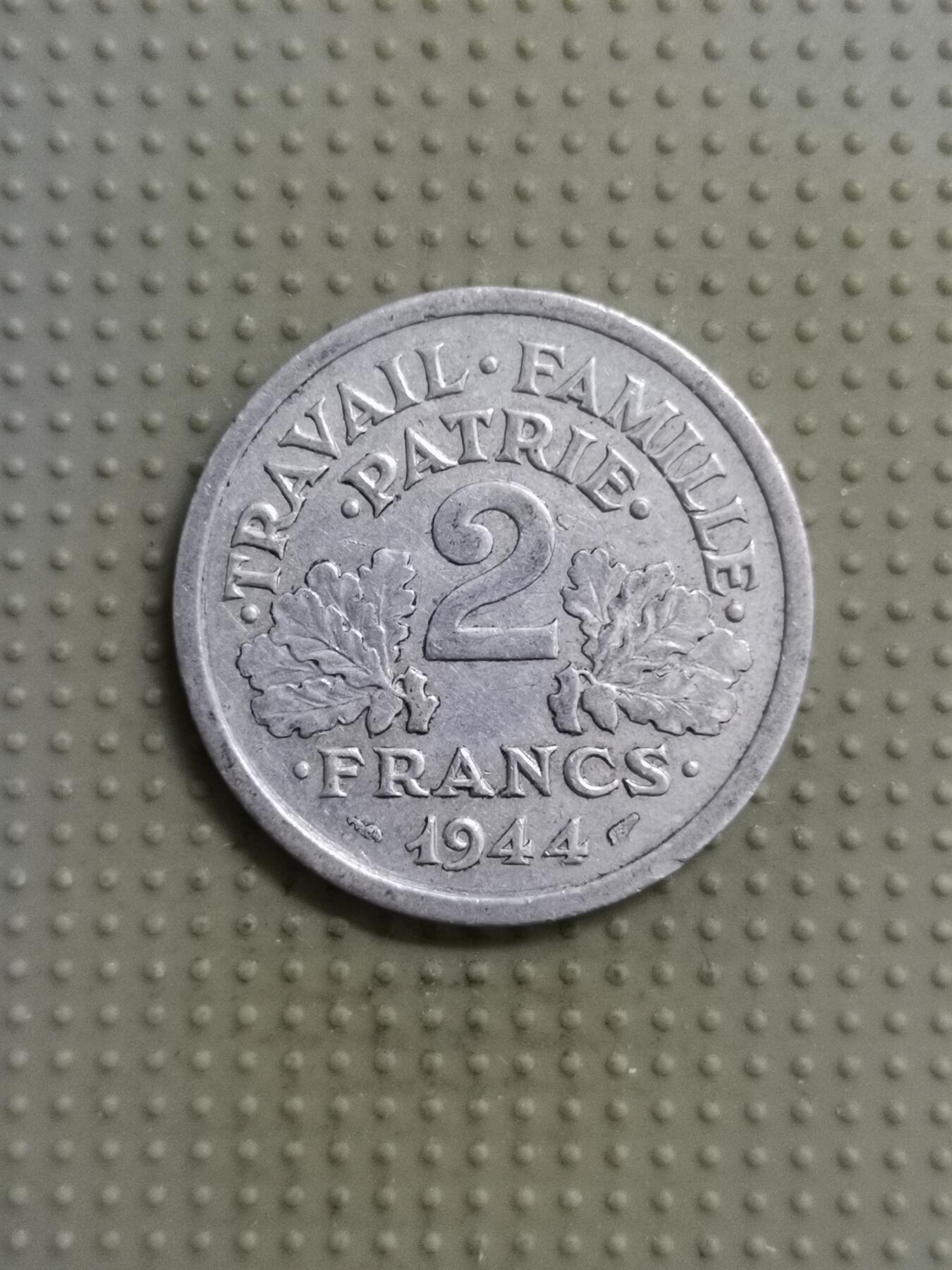 2025年第115场各国散币拍卖（总第115场） 维希法国1944年2法郎