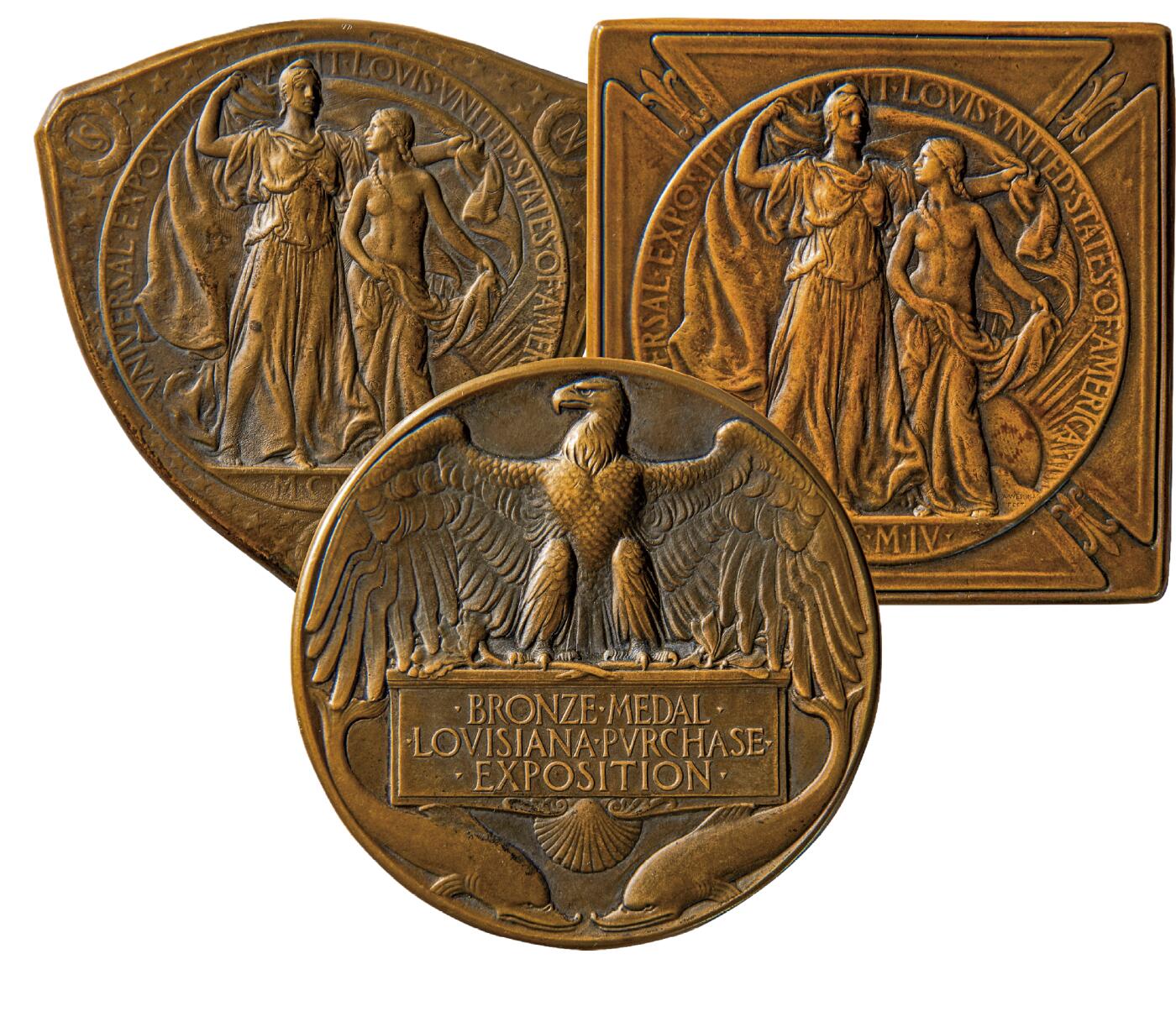 中新泰星2025年秋拍 徽章 纪念章及金银器专场 19世纪巴拿马万国博览会铜章三枚一组