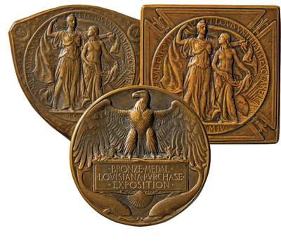 中新泰星2025年秋拍 徽章 纪念章及金银器专场 - 19世纪巴拿马万国博览会铜章三枚一组