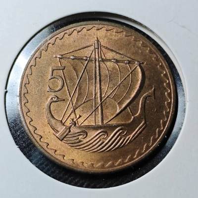 KK钱币收藏小铺  第369场  2月预留时间 周末发货 -  1963塞浦路斯5分铜币