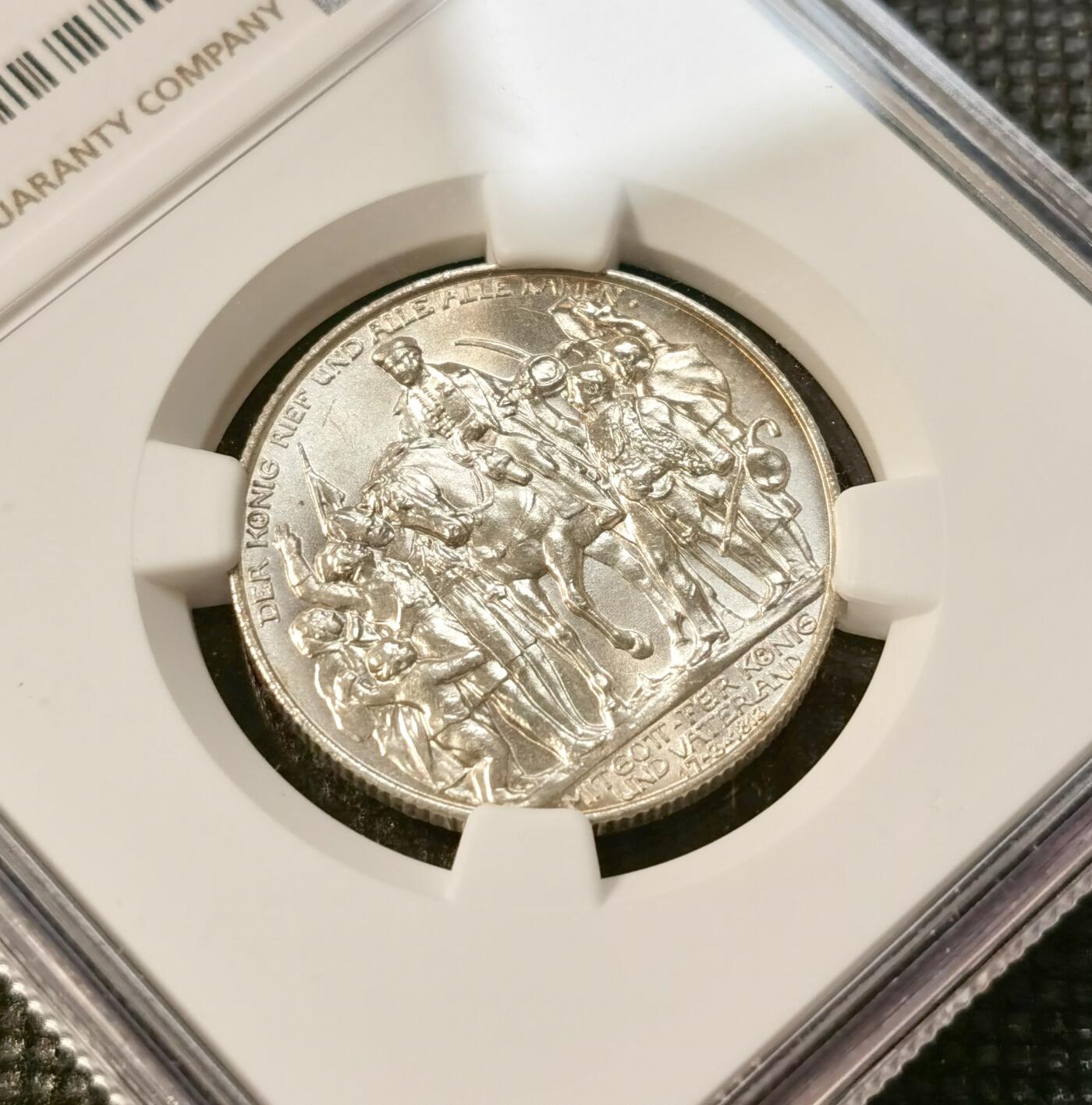 甄臻铺-世界币章拍卖（第39期）送拍享返佣金等优惠多多 NGC-MS62 1913年德国普鲁士拿破仑战役胜利2马克 状态极佳 绝对低评