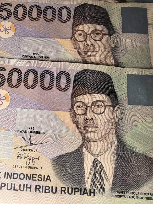 99版印尼50000卢比（盾）20张一起走