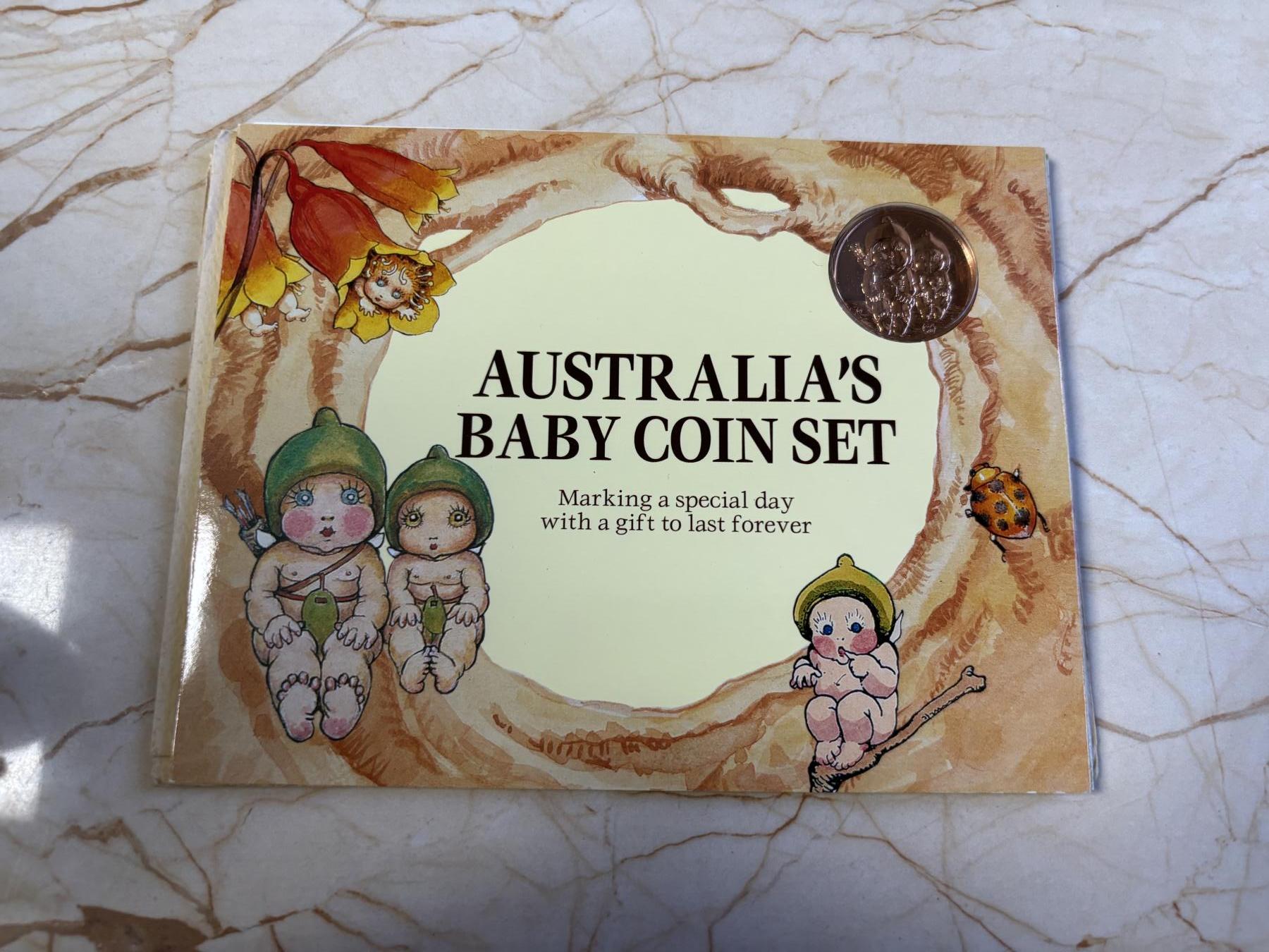 第181期拍卖 澳大利亚1995年S版婴儿6枚纪念币套装加一枚章册装