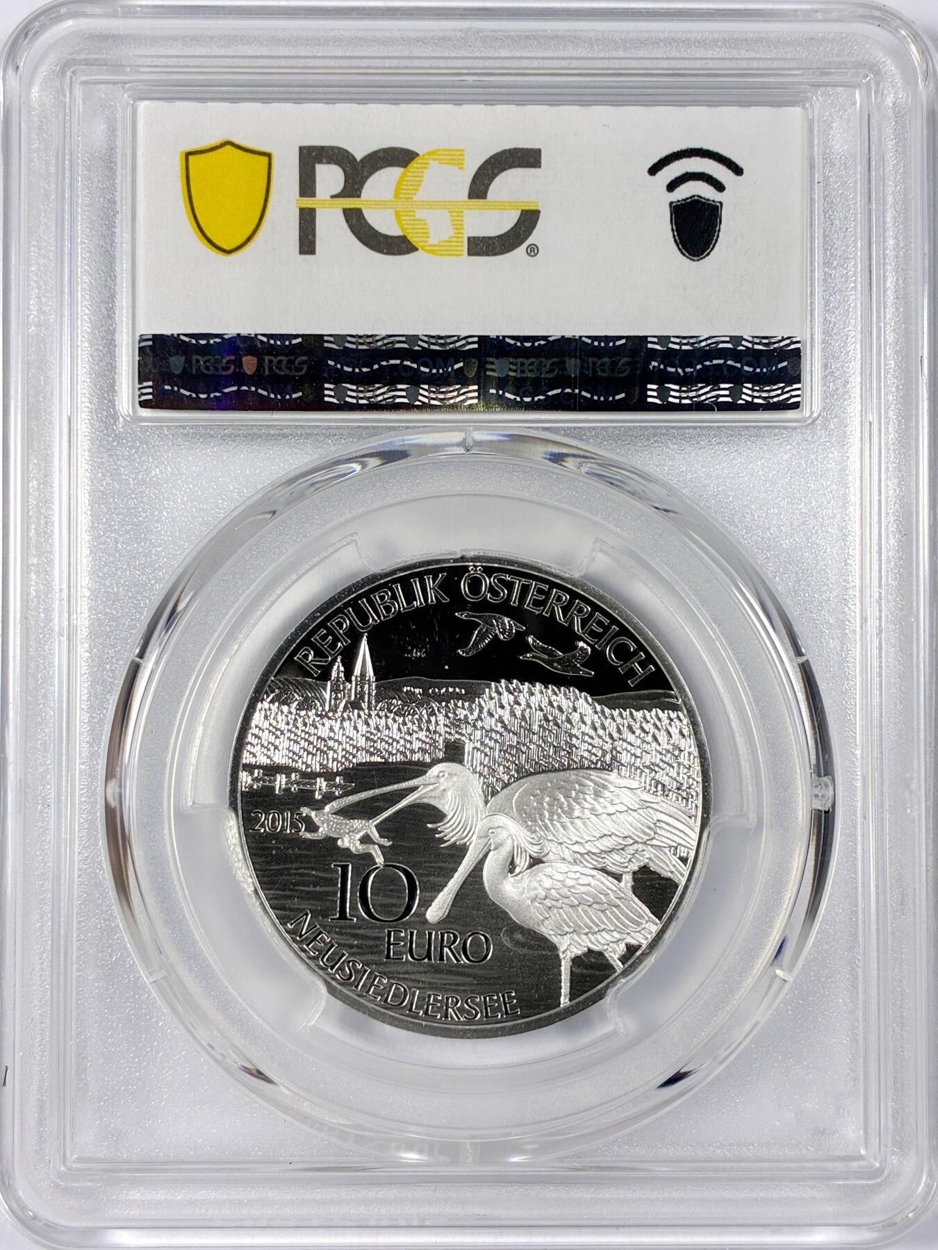 【雨安】【世界币章114期】2025-11-15 周六 19:30 保真 8秒倒数自动落锤 高效拍卖 [评级现代] Austria 奥地利 10欧元 2015年 布尔根兰州 PCGS-PR70DCAM