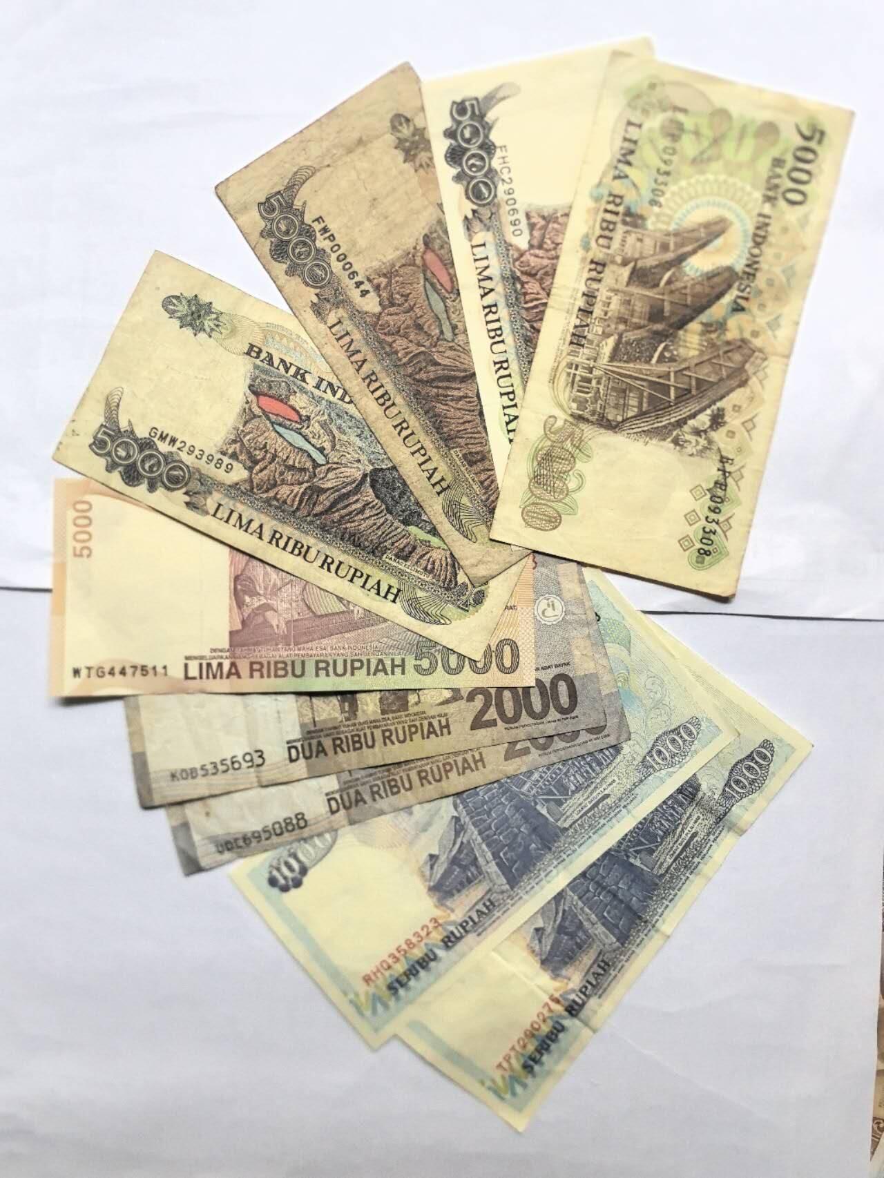 各国外币第99期 品种好部分全新 印度尼西亚不同面值9张