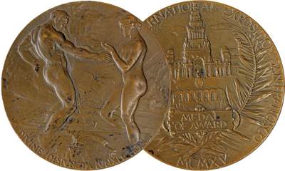 中新泰星2025年秋拍 徽章 纪念章及金银器专场 - 19世纪巴拿马万国博览会铜牌一枚