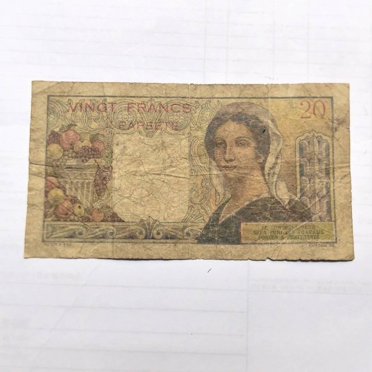 各国外币第99期 品种好部分全新 法属新喀里多尼亚20法郎