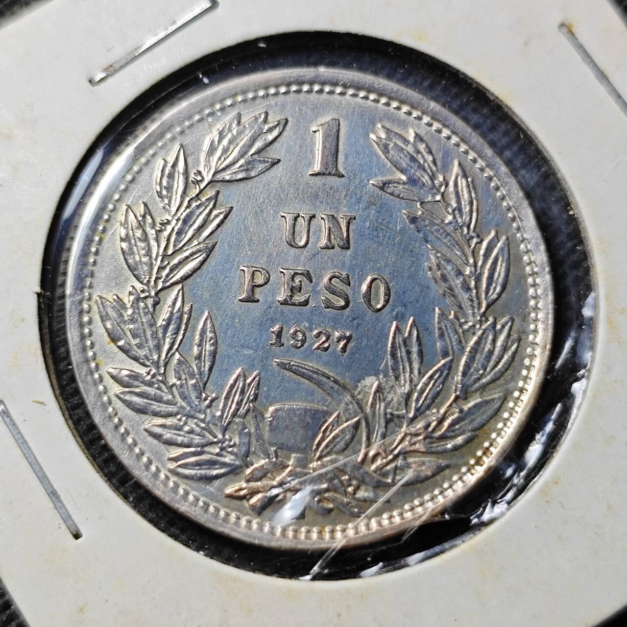 KK钱币收藏小铺  第369场  2月预留时间 周末发货  1927智利1比索镍币