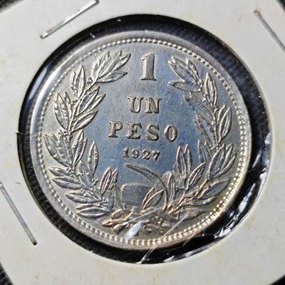 KK钱币收藏小铺  第369场  2月预留时间 周末发货 -  1927智利1比索镍币