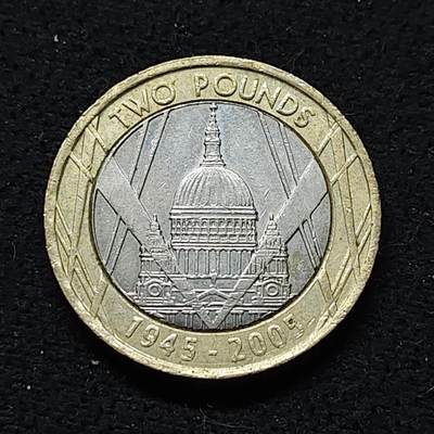 【全场包邮】纯粹捡漏拍476场（免费代拍第13场）调整中 - 英国2005年2镑二战胜利60周年双色纪念币