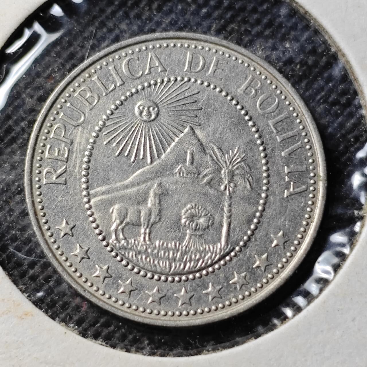 KK钱币收藏小铺  第369场  2月预留时间 周末发货  1965玻利维亚20分