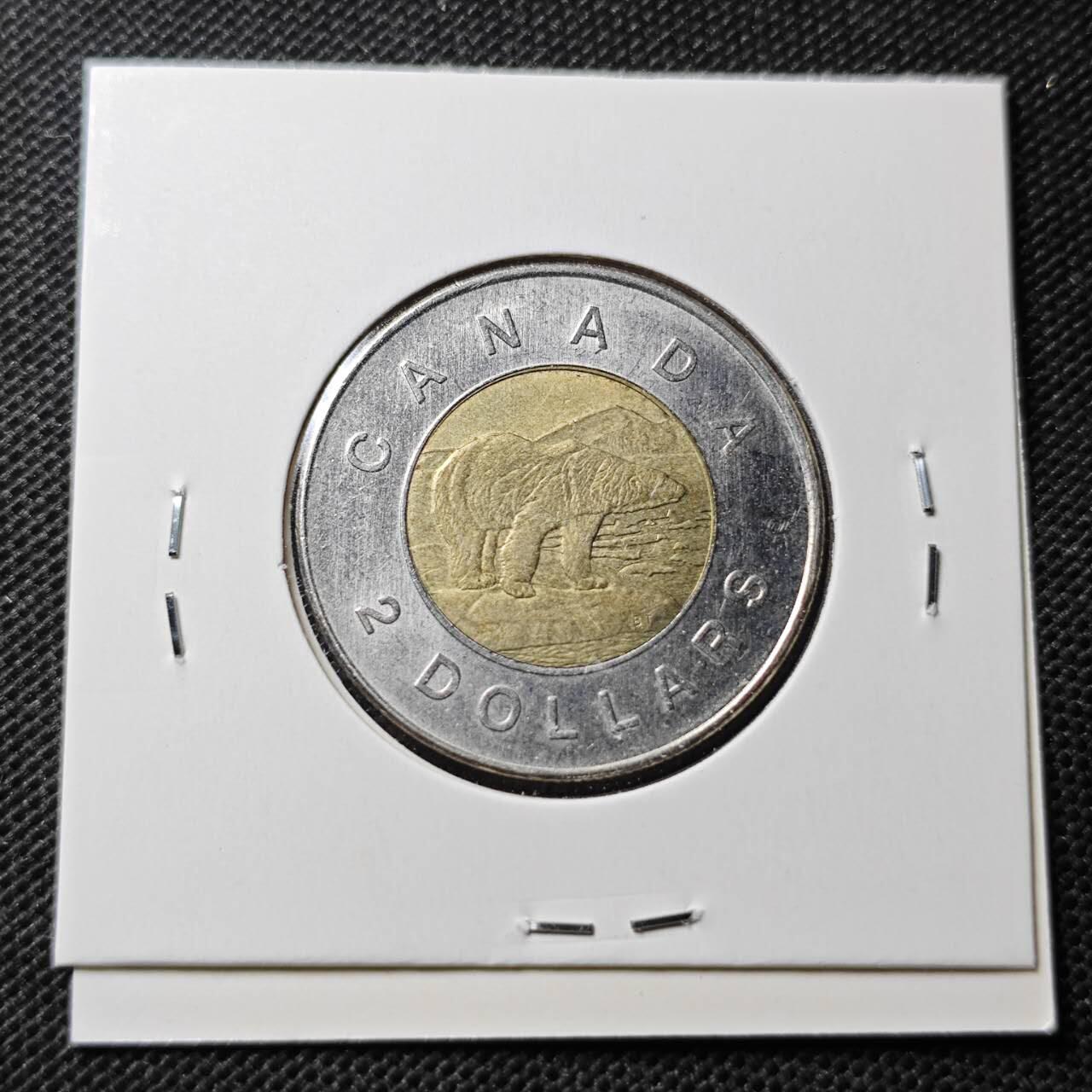 KK钱币收藏小铺  第369场  2月预留时间 周末发货  加拿大2元