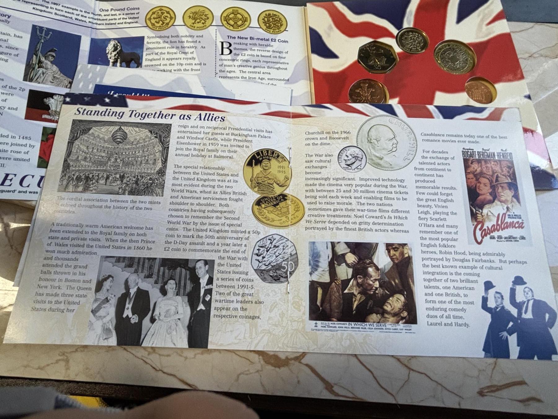 第181期拍卖 卡册 英国1997年硬币8枚套币