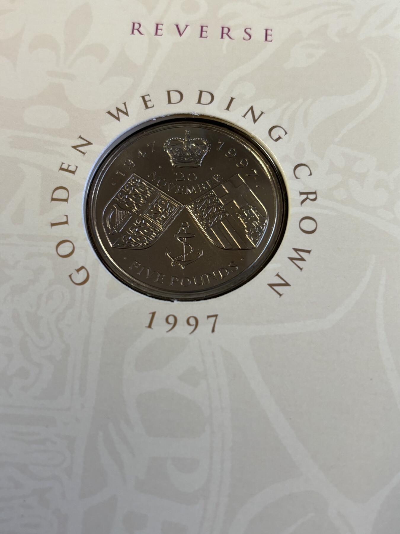 第181期拍卖 英国1997年女王金婚5镑克朗型纪念币册装