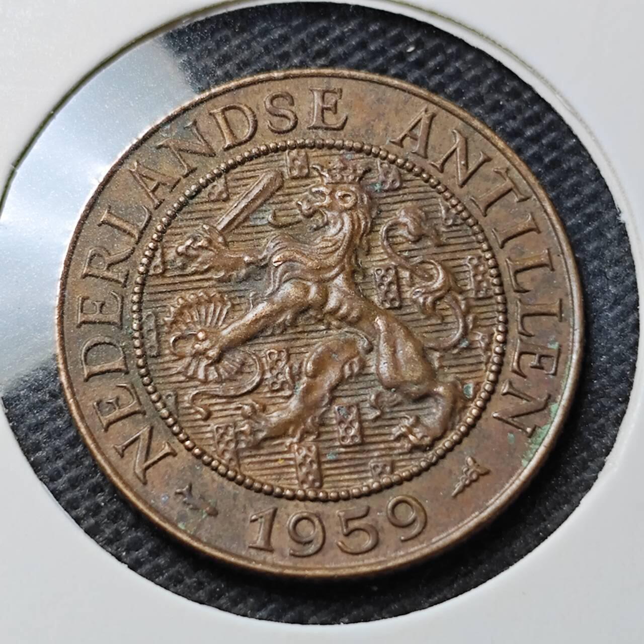 KK钱币收藏小铺  第369场  2月预留时间 周末发货  荷属安地列斯2.5分铜币