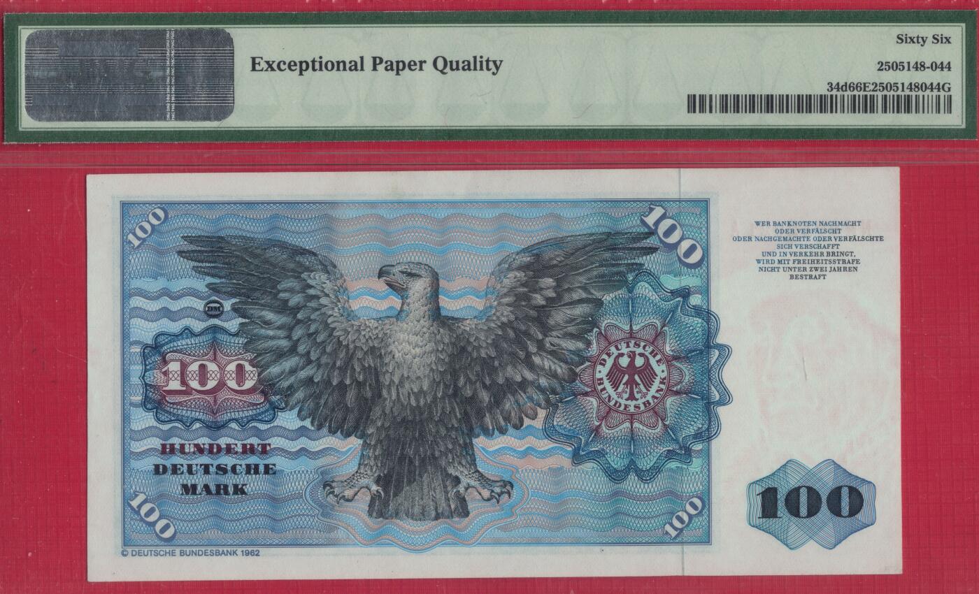 德国(联邦德国 西德)1980年100马克 P-34d(有版权声明版) 无47 实物图 UNC