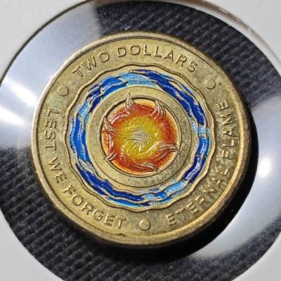 KK钱币收藏小铺  第369场  2月预留时间 周末发货 -  2018澳大利亚2元彩色纪念币 