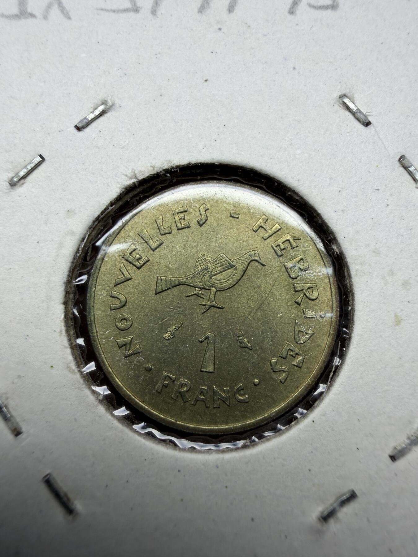 2025年集古藏今外币拍卖第十期-第6场—（总第286拍），可以寄存60天，满160元包邮。 1970年法属新赫布里底1法郎