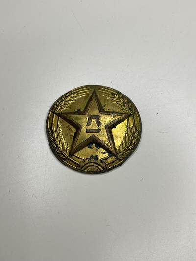 新时代收藏徽章红藏拍卖(第二十八场)  徽章纸品证书杂项 - 金水不错的鎏金大帽徽