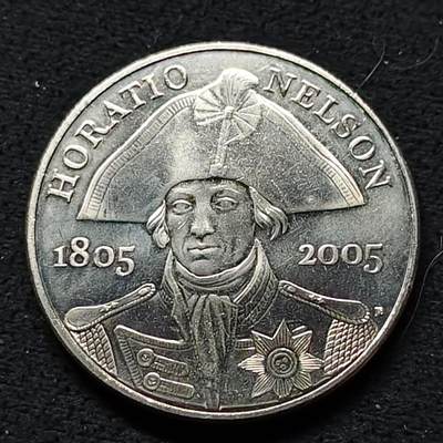 【全场包邮】纯粹捡漏拍476场（免费代拍第13场）调整中 - 英国2005年5镑特拉法尔加海战200周年纳尔逊将军克朗型纪念币