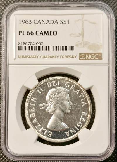 甄臻铺-世界币章拍卖（第39期）送拍享返佣金等优惠多多 - NGC-PL66CAMEO 加拿大划船 1元银币