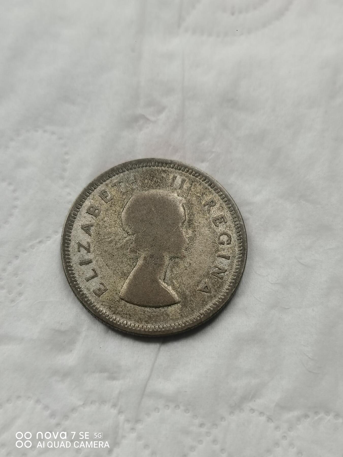 外国银币 53年南非2先令银币