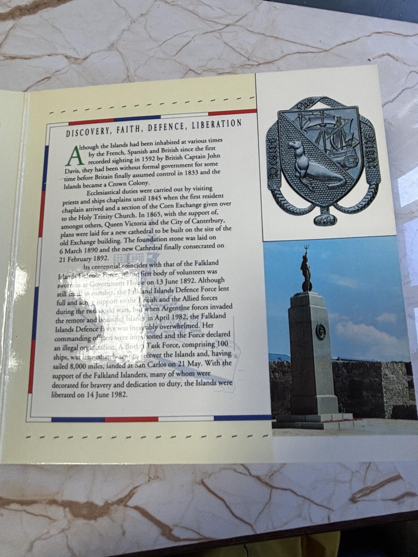 第181期拍卖 福克兰群岛 1992年 封装套币 全8枚 官方卡册装