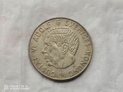 外国银币 - 62年瑞典1克郎银币