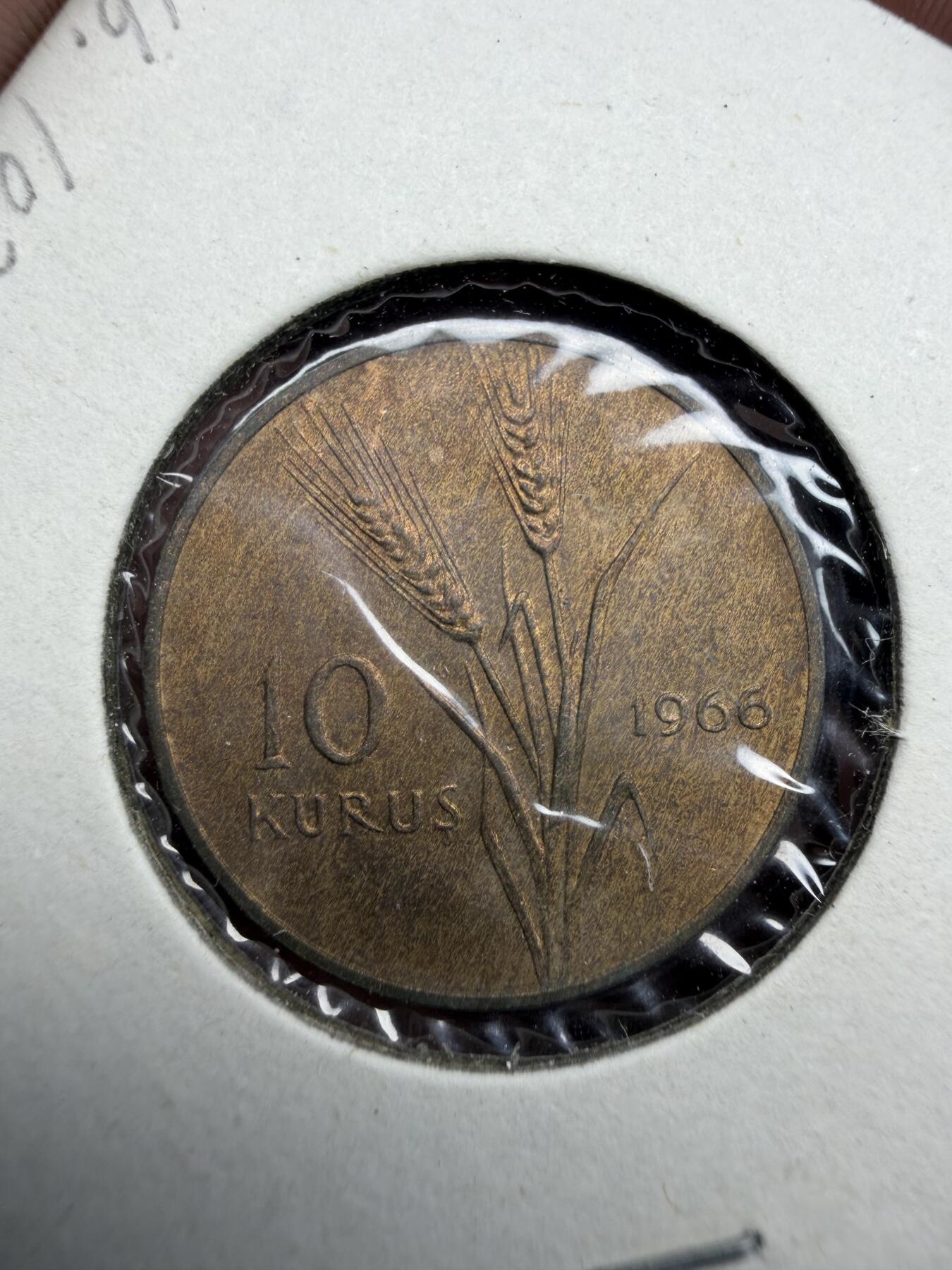 2025年集古藏今外币拍卖第十期-第6场—（总第286拍），可以寄存60天，满160元包邮。 1966年土耳其10库鲁