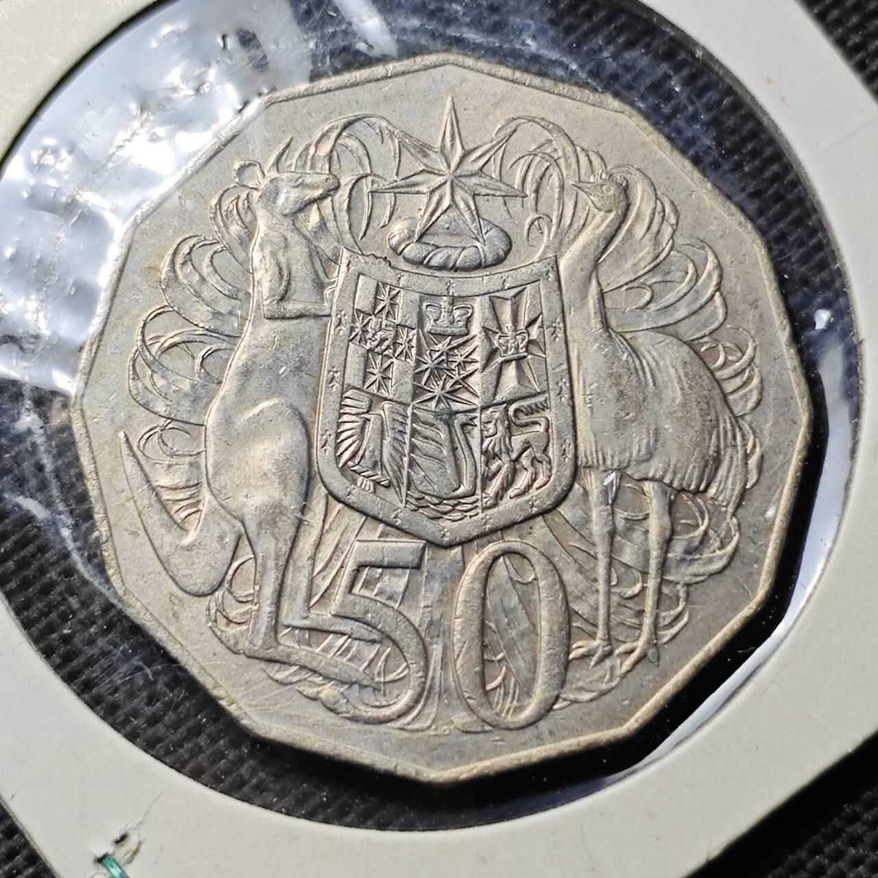 KK钱币收藏小铺  第369场  2月预留时间 周末发货  1976澳大利亚50分