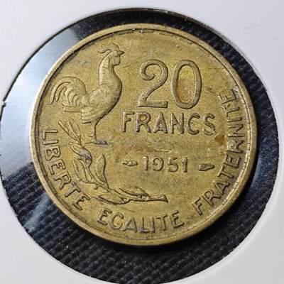 KK钱币收藏小铺  第369场  2月预留时间 周末发货 -  法国20法郎