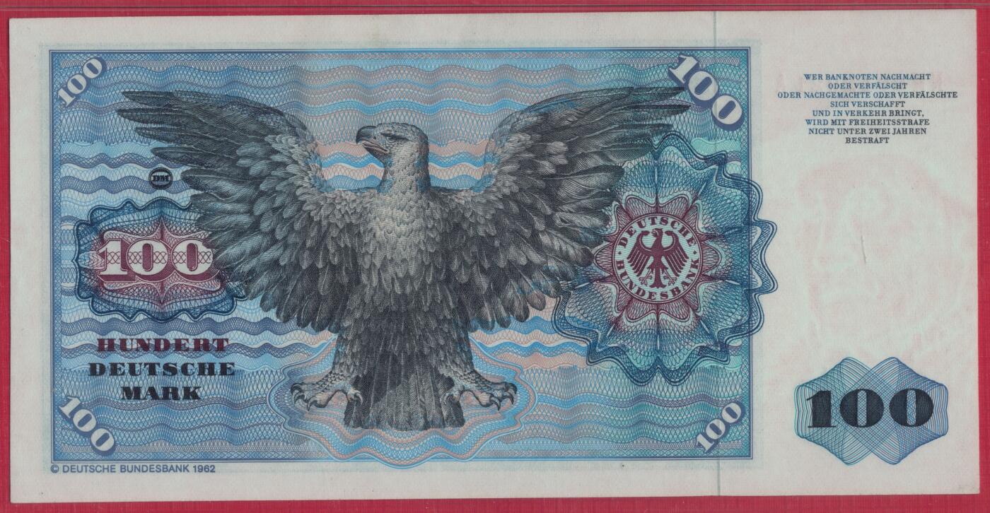 德国(联邦德国 西德)1980年100马克 P-34d(有版权声明版) 无47 实物图 UNC