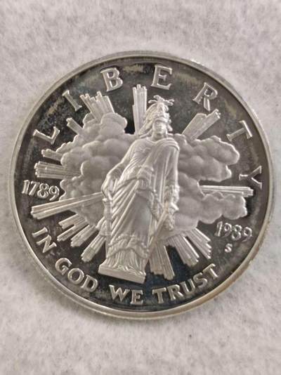 G&W世界散币，银币处理专场（第36场） - 美国1989年1元  银币  美国国会成立200周年