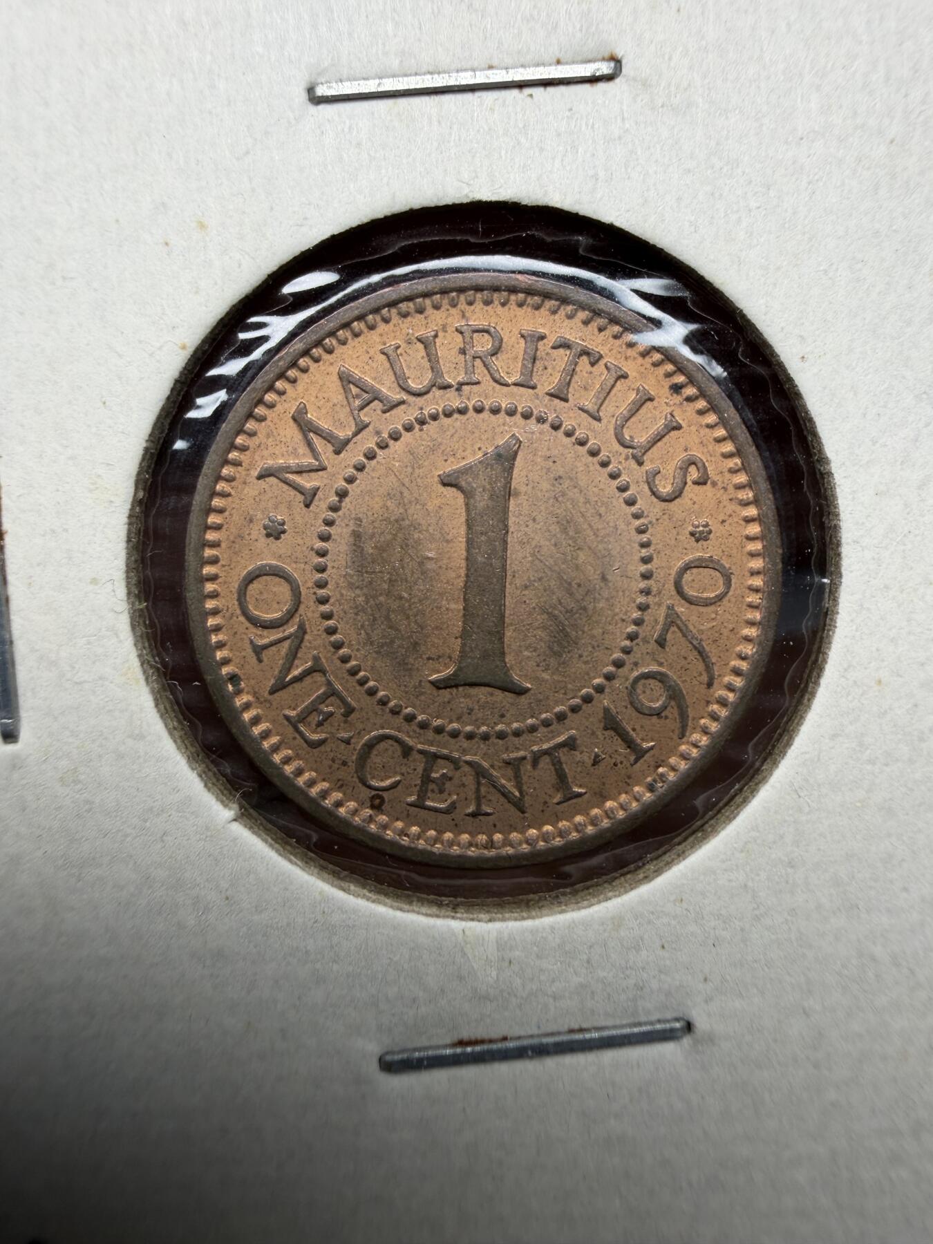 2025年集古藏今外币拍卖第十期-第6场—（总第286拍），可以寄存60天，满160元包邮。 1970年毛里求斯1分