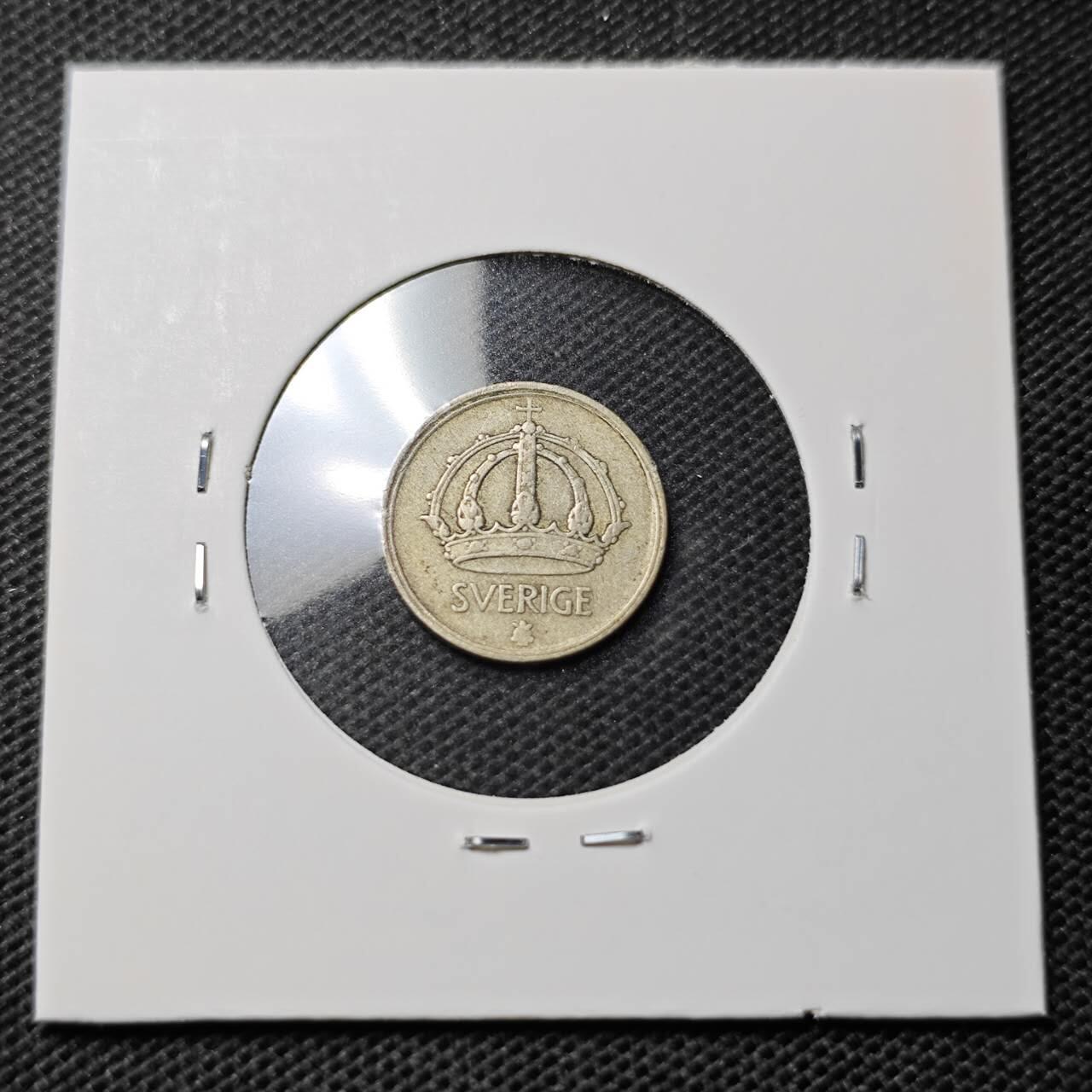 KK钱币收藏小铺  第369场  2月预留时间 周末发货  1947瑞典10欧尔银币