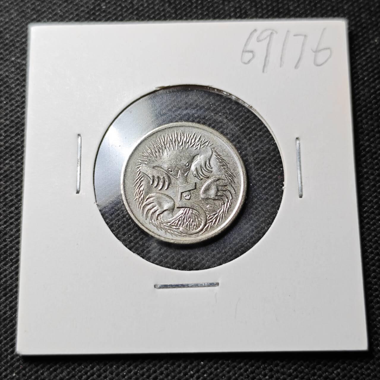 KK钱币收藏小铺  第369场  2月预留时间 周末发货  2014澳大利亚5分 老年版